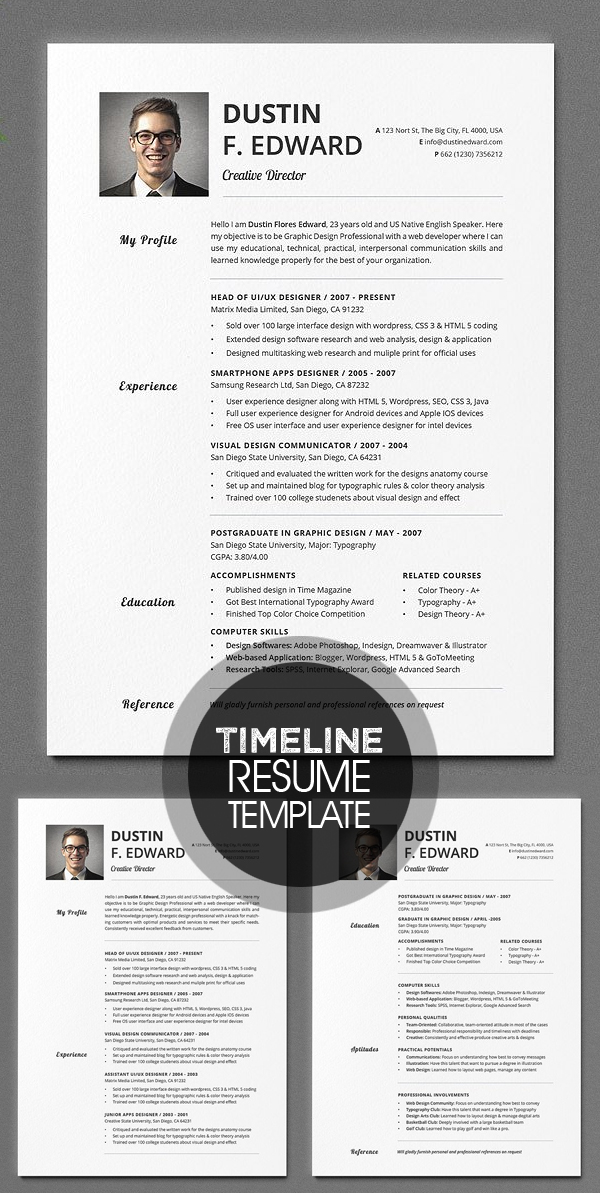 Timeless Resume CV Set