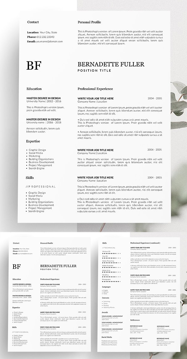 Resume CV Design CV Template
