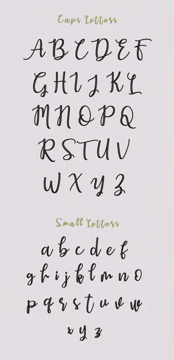 Earcy Night Font Letters