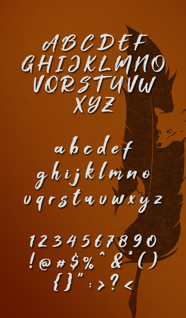 Foxlite Script fonts and letters