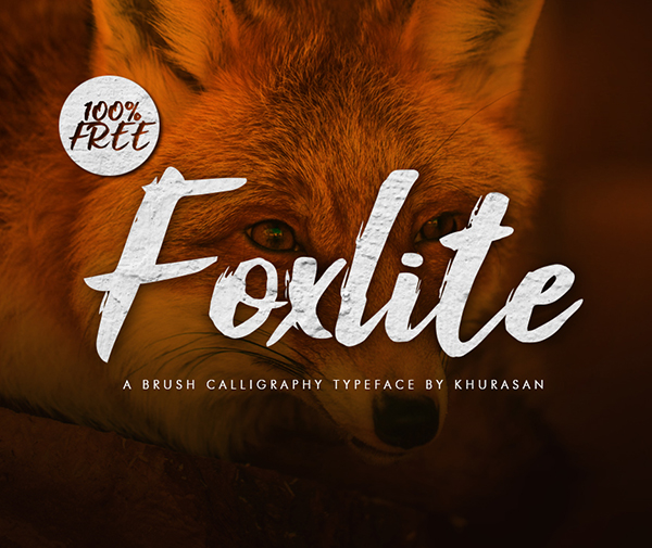 Foxlite Script Free Font - 50 Best Free Brush Fonts