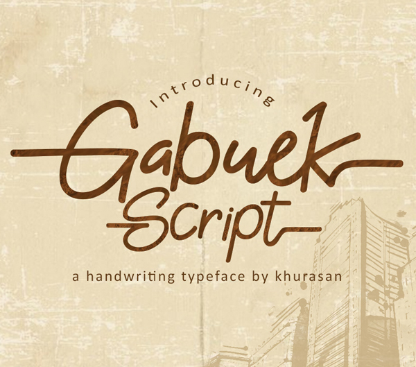 Gabuek Script free fonts