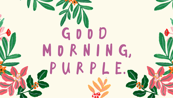 Good Morning Purple Free Font