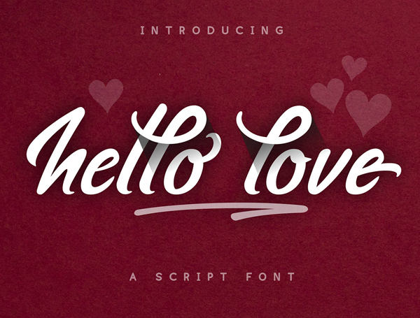Hello Love Brush  Free Font