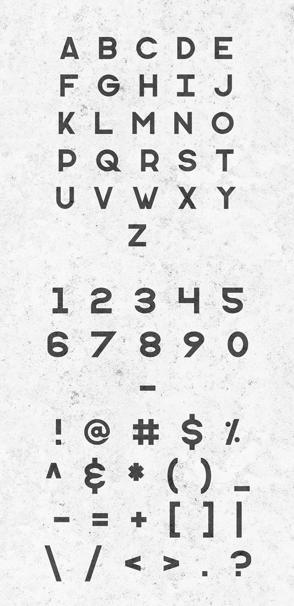 Monometric Font Letters