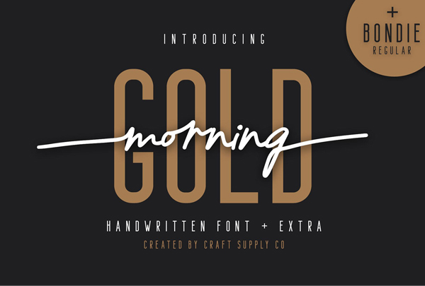 Morning Gold Handwritten free fonts