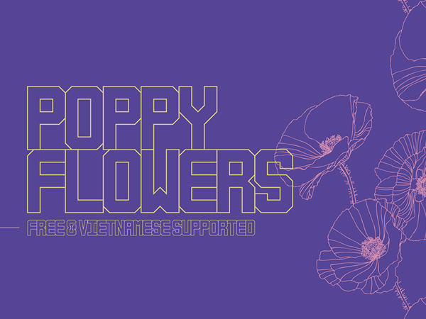 Poppy Flowers Free Font