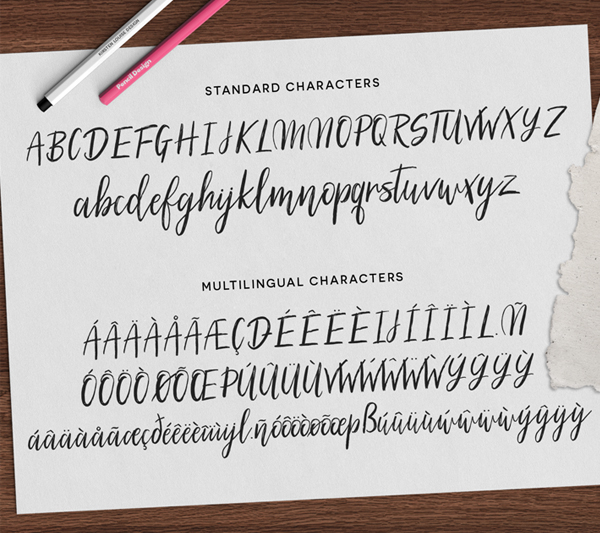 Silhouetto Script Font Letters