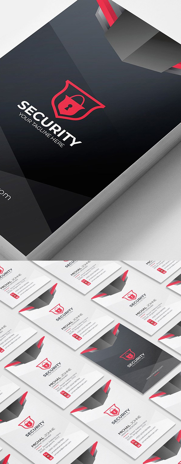 Security Business Card Template
