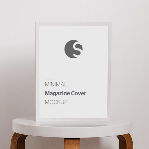 Free Minimal Magazine Cover Mockup