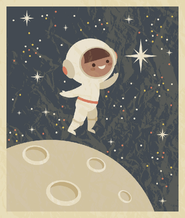 How to Create a Retro Poster With an Astronaut Child in Adobe Illustrator