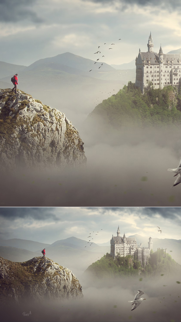 Photoshop Fantasy Landscape Compositing Photo Manipulation Tutorial