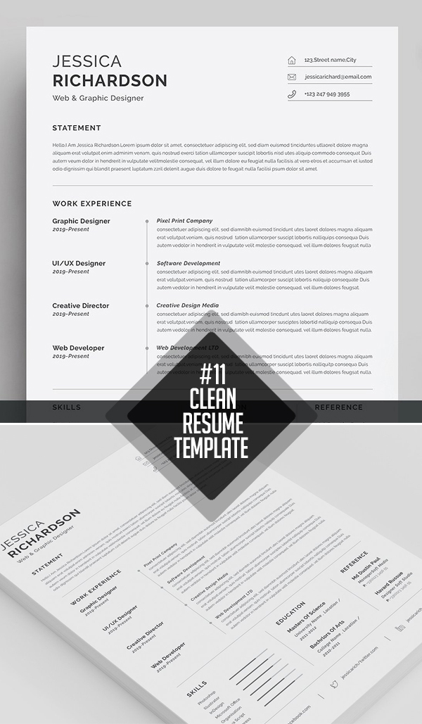 Professional & Clean Resume / CV Template