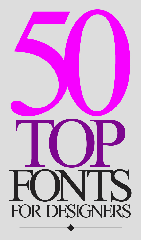 50 Top Fonts For Graphic Designers