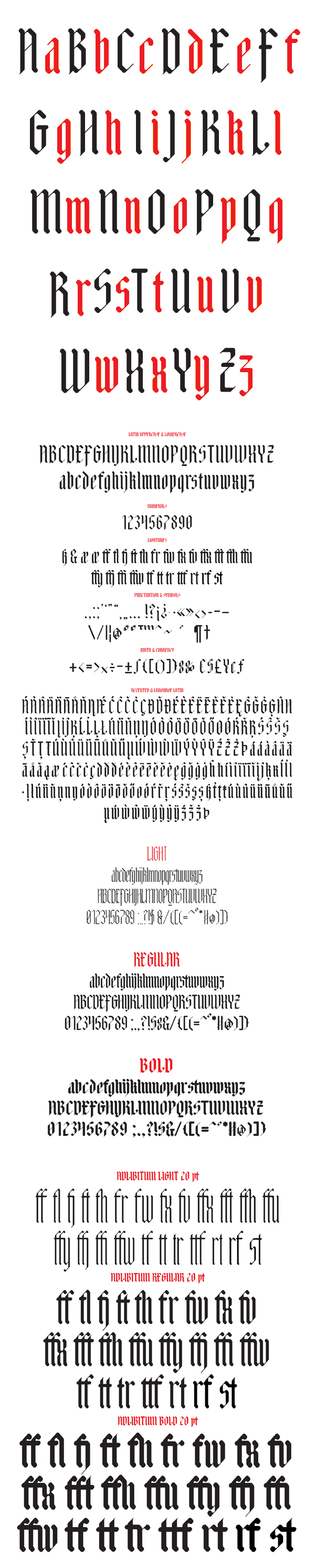 Adlibitum Font Letters