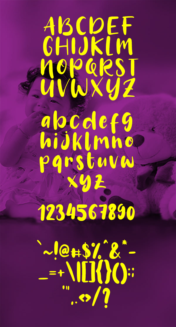 Crafto Font Letters