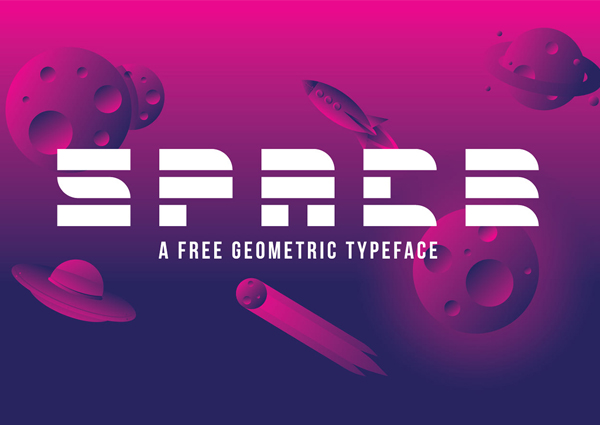 Space Geometric Free Font
