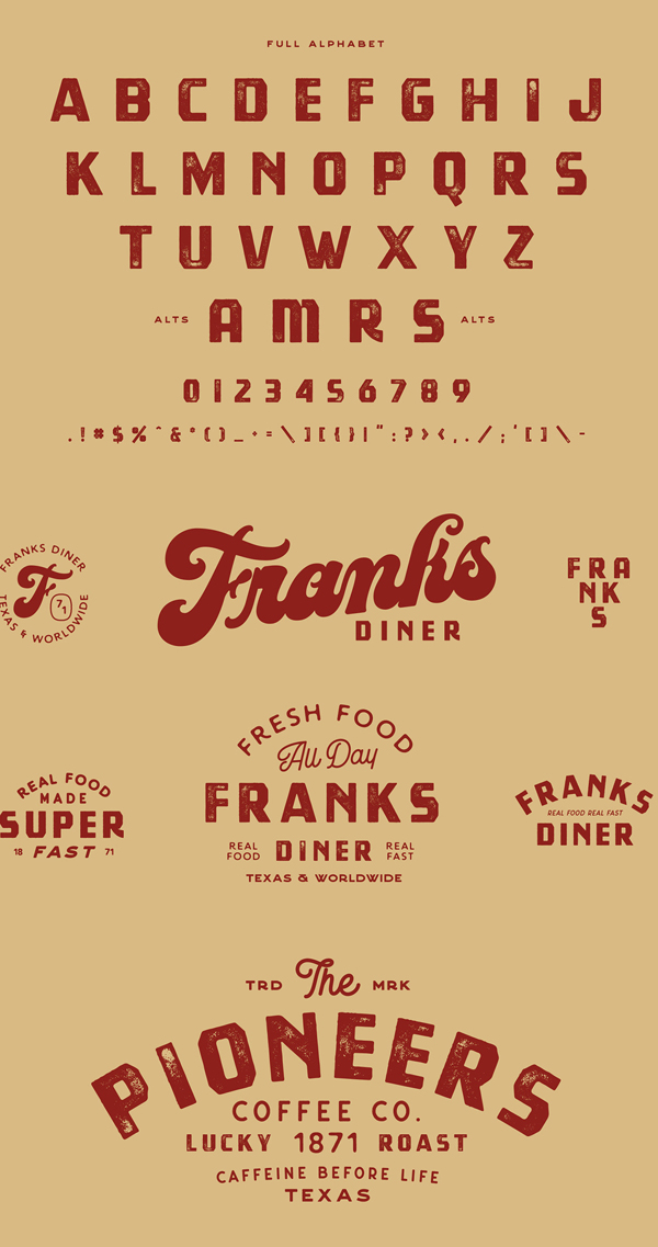 Tradesmith Vintage Font Letters