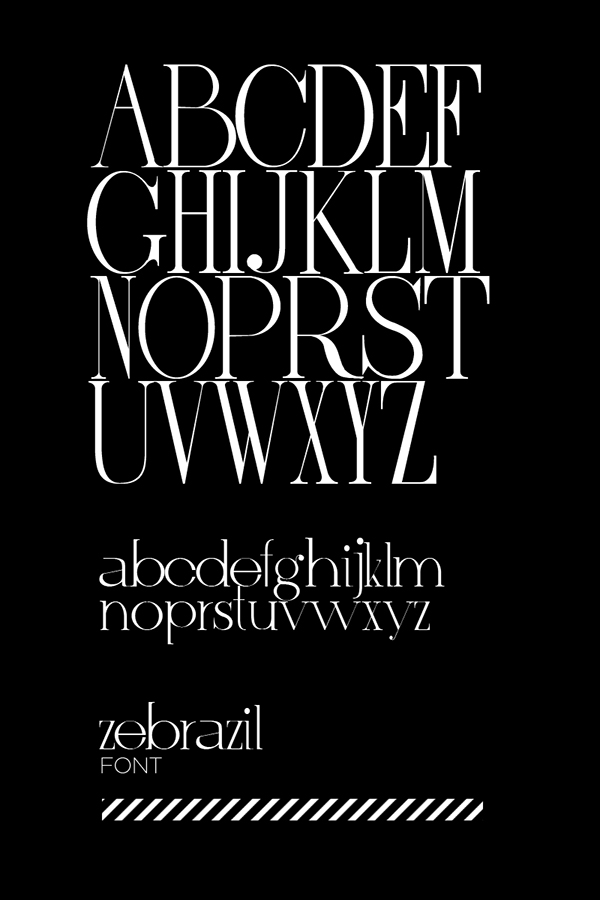 Zebrazil Font Letters