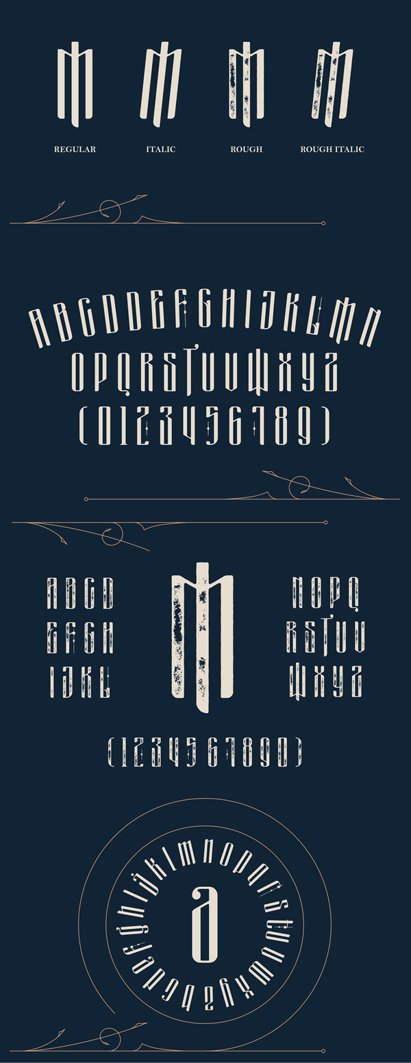 Masquerouge Victorian Style Font Letters