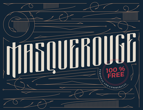 Masquerouge Victorian Style Free Font Design
