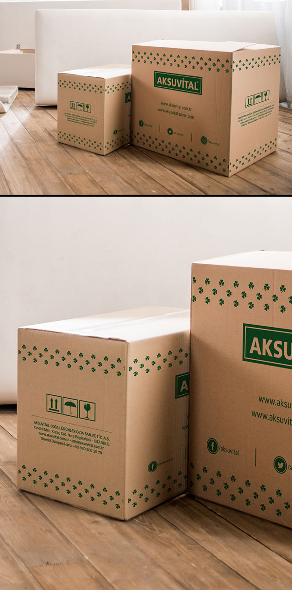 Free Packaging Big Box Mockup PSD