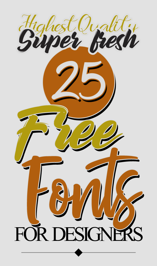 Free Fonts: 25 New Fonts for Graphic Designers