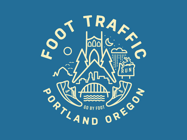 Foot Traffic badge by Johnny Bertram