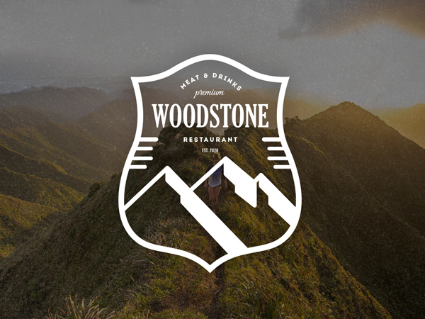 WoodStone Logo / Retro Badge by Design District