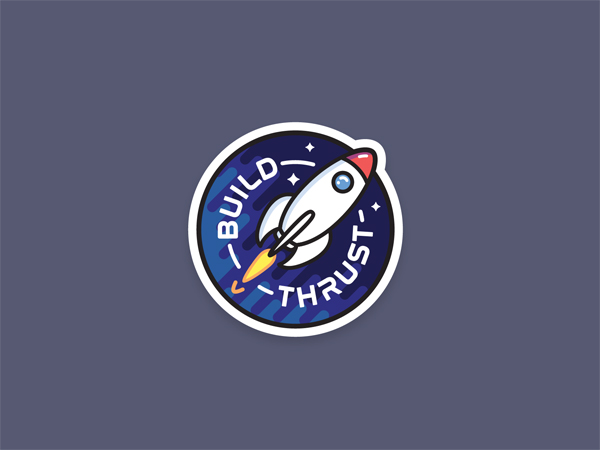 Build Thrust Sticker by Mike Ramos