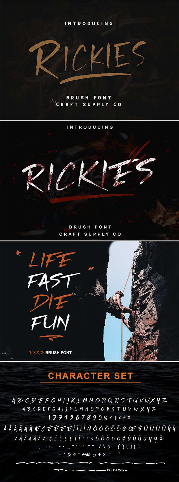 Rickies - Brush Font