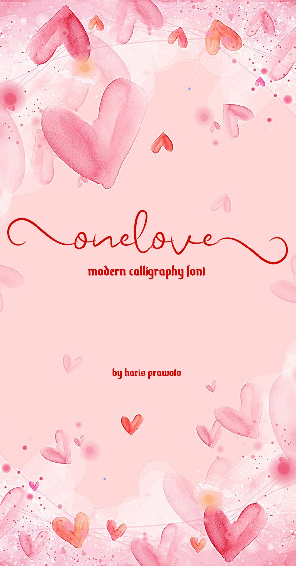 Onelove Calligraphy Script Free Font Design