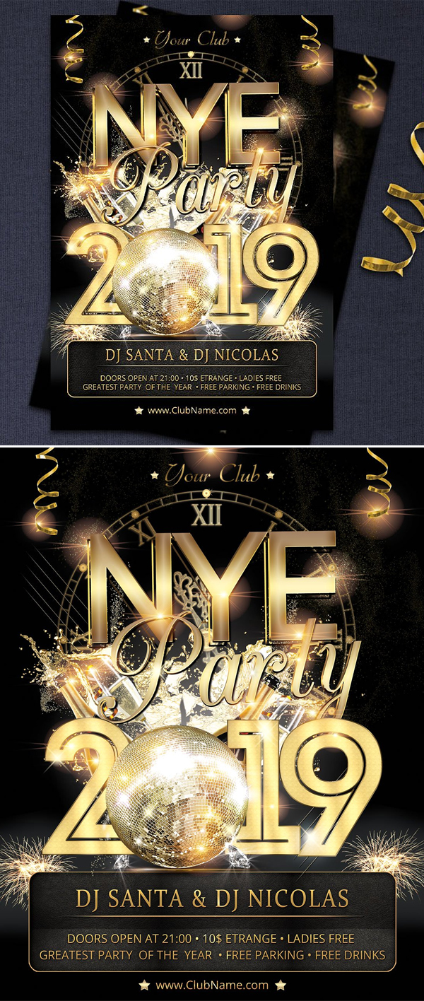 New Year Party Flyer And Poster