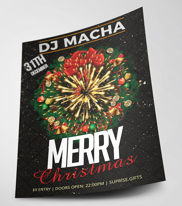Christmas Party Flyer Template 