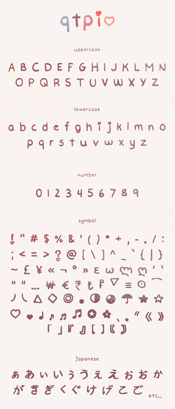 Qtpi Font Letters