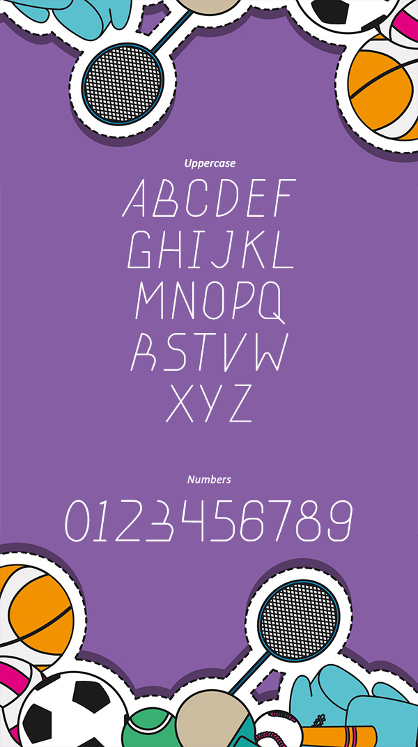 Stickeround Font Letters