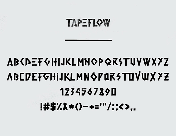 Tape Flow Hand-crafted Font Letters