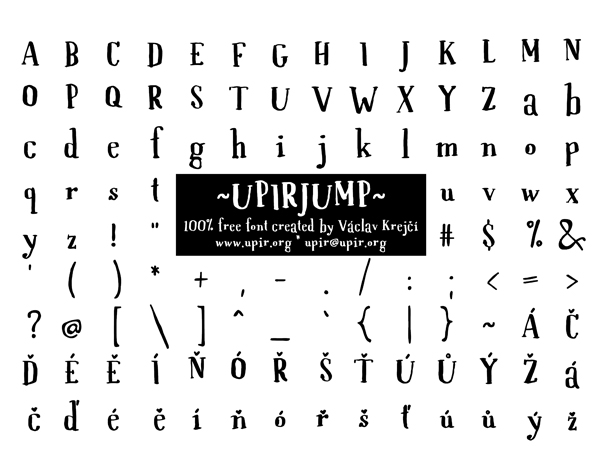 UPIRJUMP Font Letters