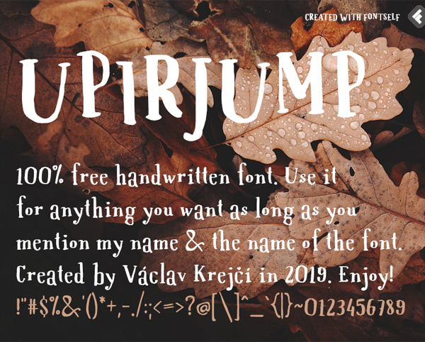 UPIRJUMP Free Font