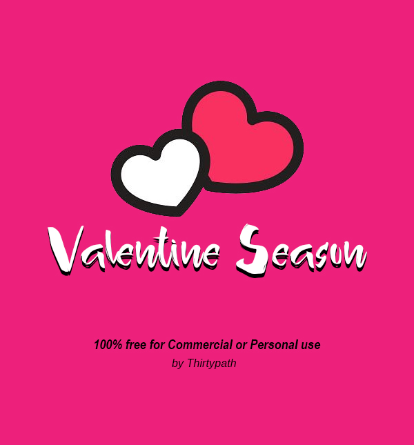 Valentine Season Free Font - 50 Best Free Brush Fonts