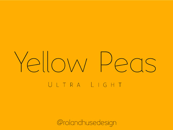 Yellow Peas Free Font