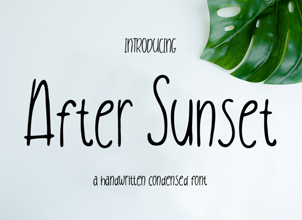After Sunset Free Font