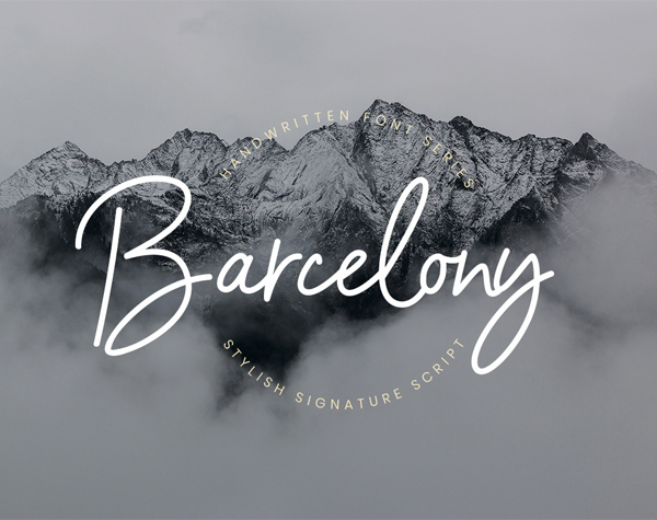 Barcelony Signature Free Font Design
