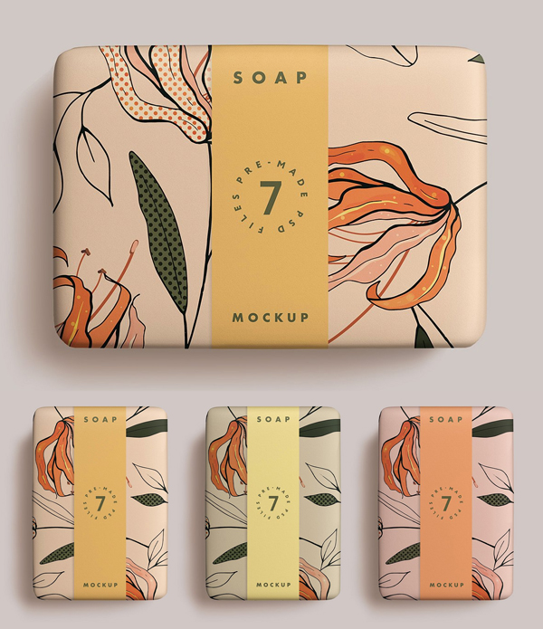 Beautiful Soap Bar Mockup Set