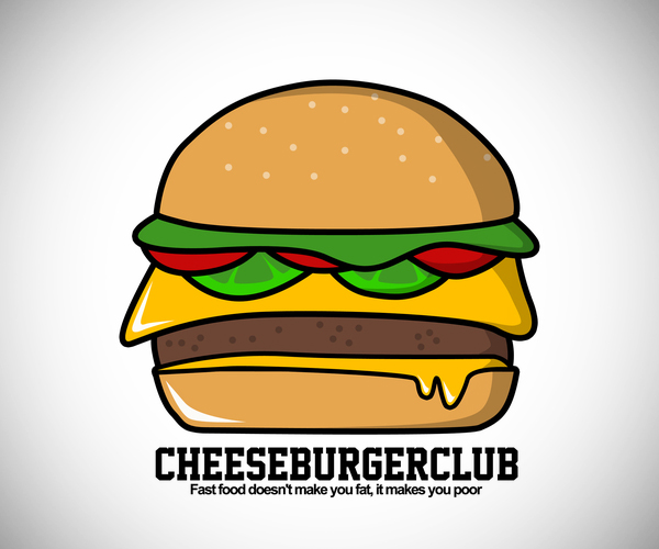 Cheese Burger Club Logo Deisgn