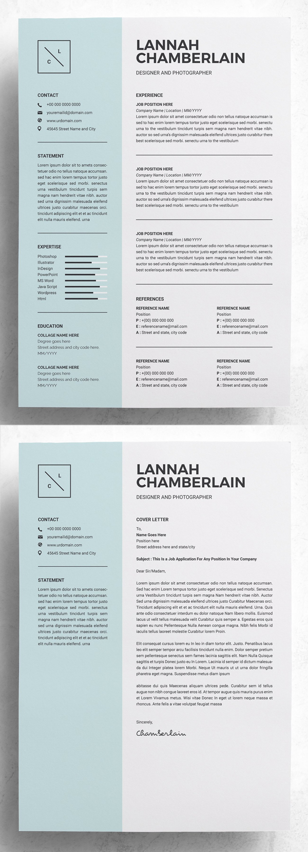 Clean Resume Template - 2 Pages