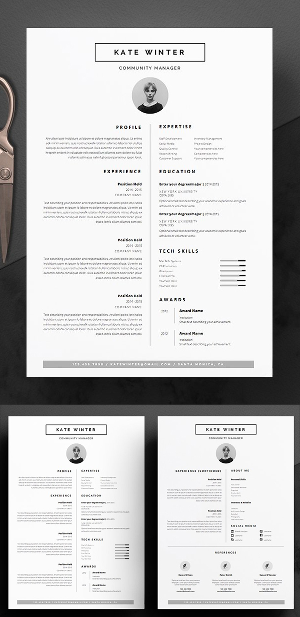 4 page Resume Template