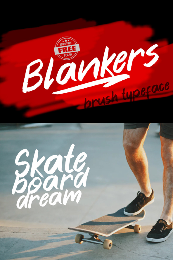 Blankers Free Font - 50 Best Free Brush Fonts
