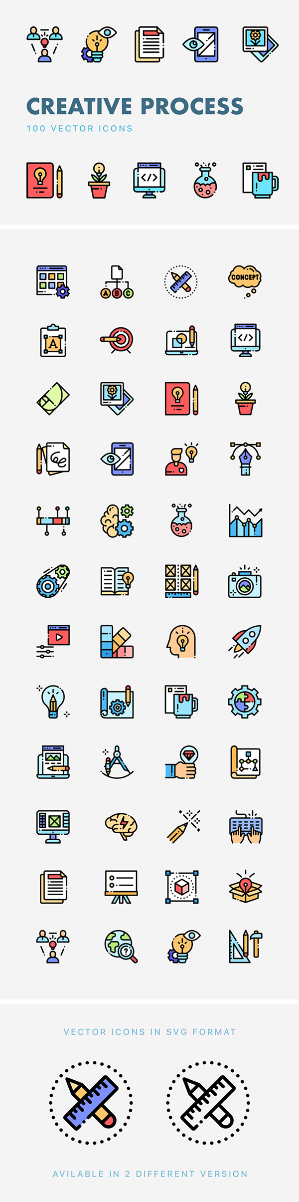 Free Creative Process Vector Icons