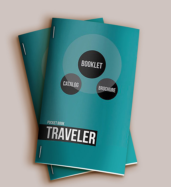 Free Pocket Booklet Catalog Mockup and Template